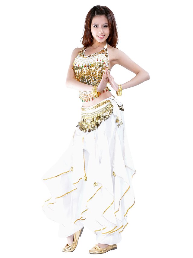 Belly Dance Top Coin Beading Sequin Women's Performance