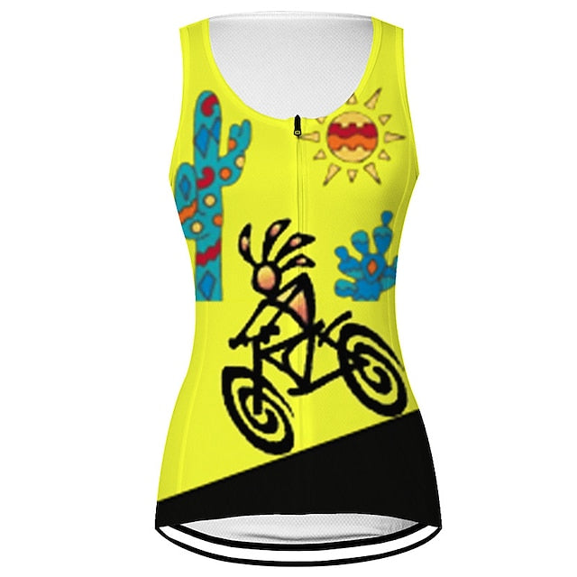 Women's Cycling Vest Cycling Jersey Graphic Sleeveless Bike