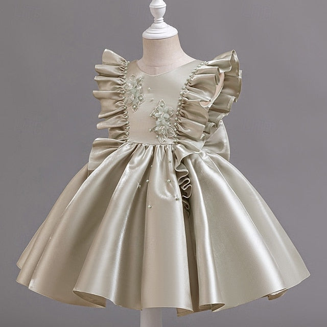 Floral Toddler Sleeveless Party Dress Wedding Girls'