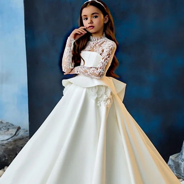 Dress Color First Party Solid Communion Girls' Kids