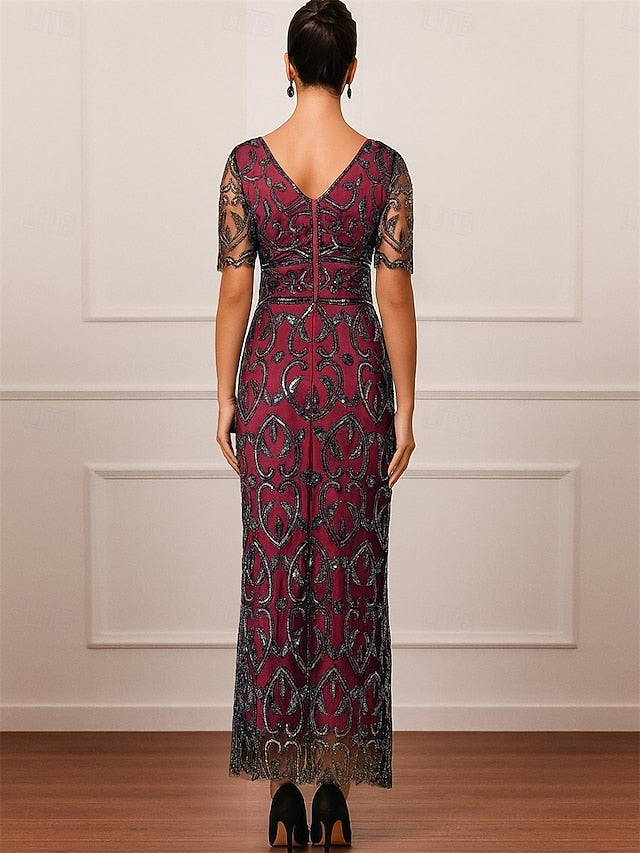 Sheath Column Ankle Length Party Dress Cocktail Dress Wedding