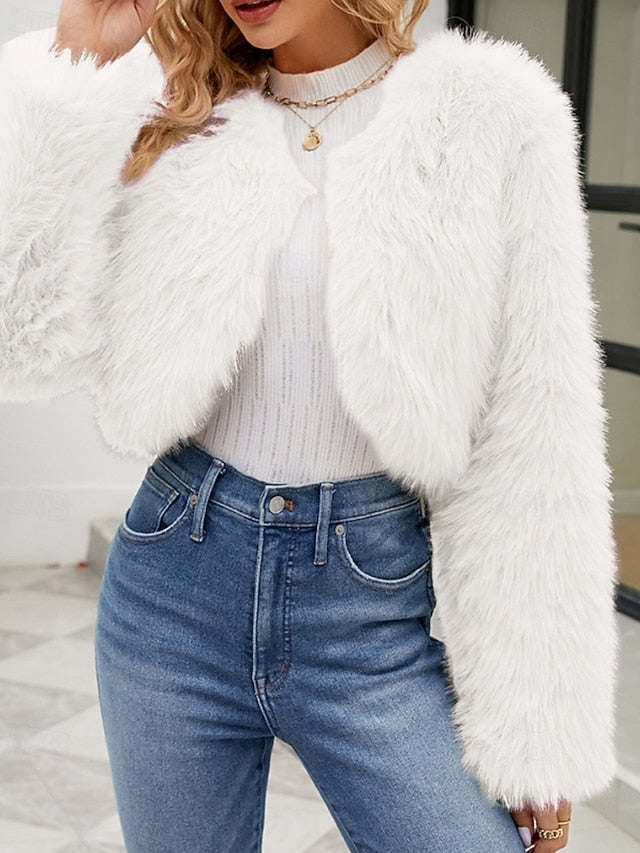 Warm Fur Faux Women's Furs Winter Comfortable Coat