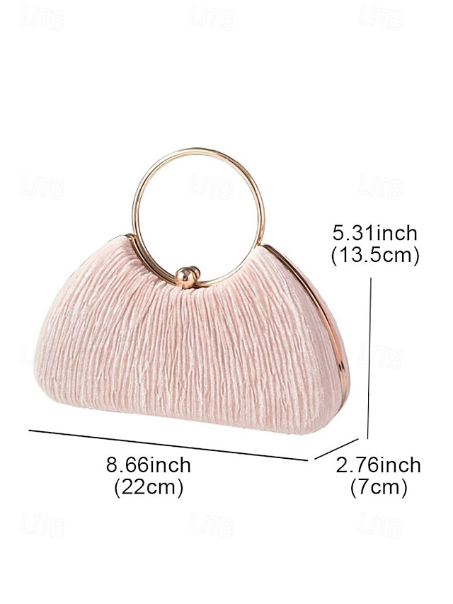 – Elegant Women's Party Handbag Velvet Christmas Red