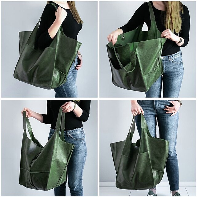 Damen Herren PU Party Ledertasche Schultertasche Handtasche