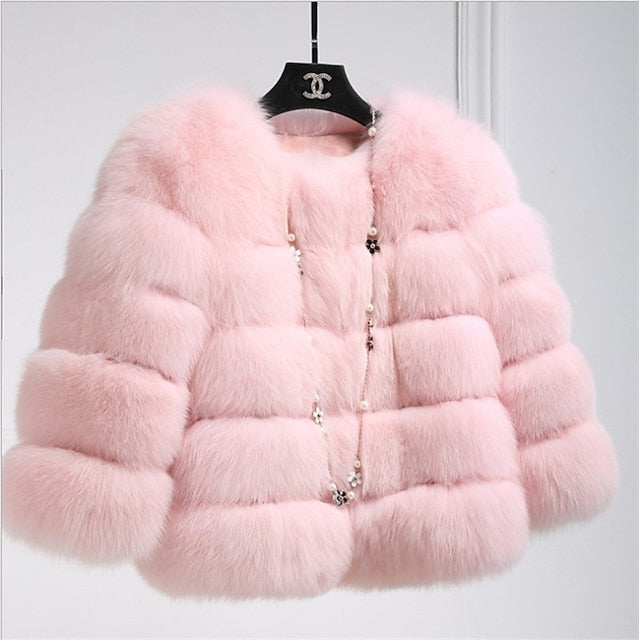 Women's Comfortable Street Faux Fur Coat Active Elegant