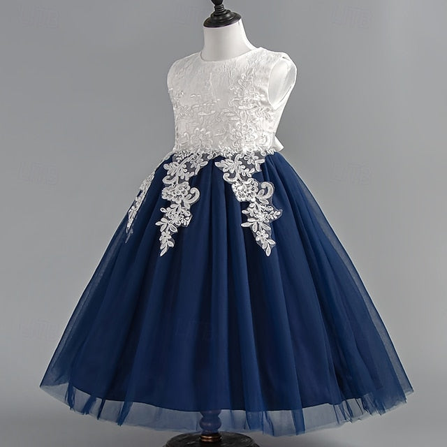 Sleeveless Dress Special Wedding Kids Party Girls' Floral