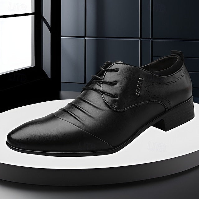 Men's White Shoes for Formal - Lace-Up Elegant