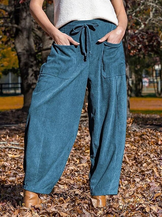 Women's Culottes Wide Leg Chinos Pants Trousers Harem Pants