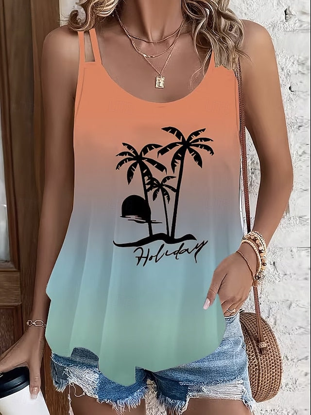 Women's Tank Top Summer Tops Dressy Tops Print Ombre