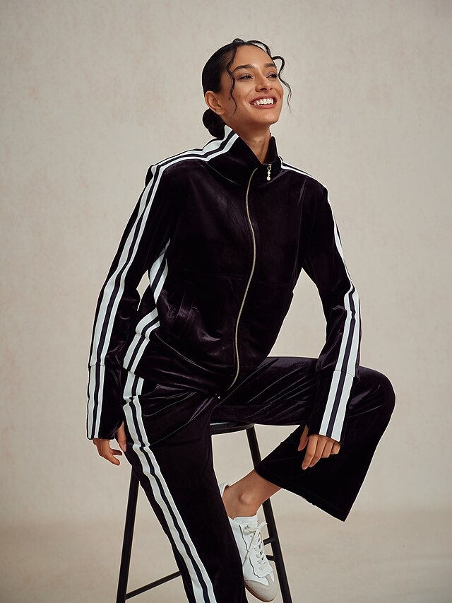 Women's Golf Jacket Black Long Sleeve Top Ladies Golf