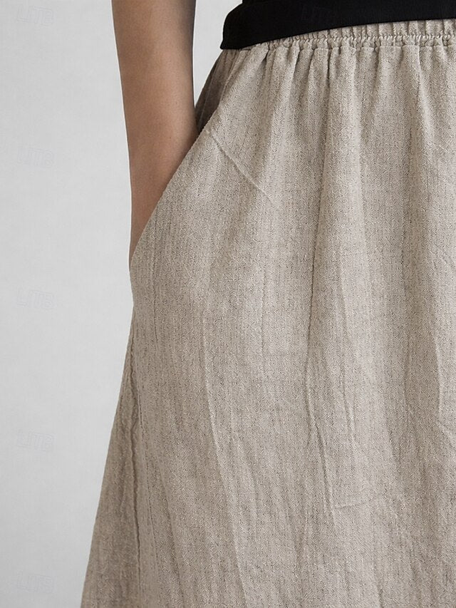 70% Linen Women's Linen Skirts Cotton Linen Skirts Casual