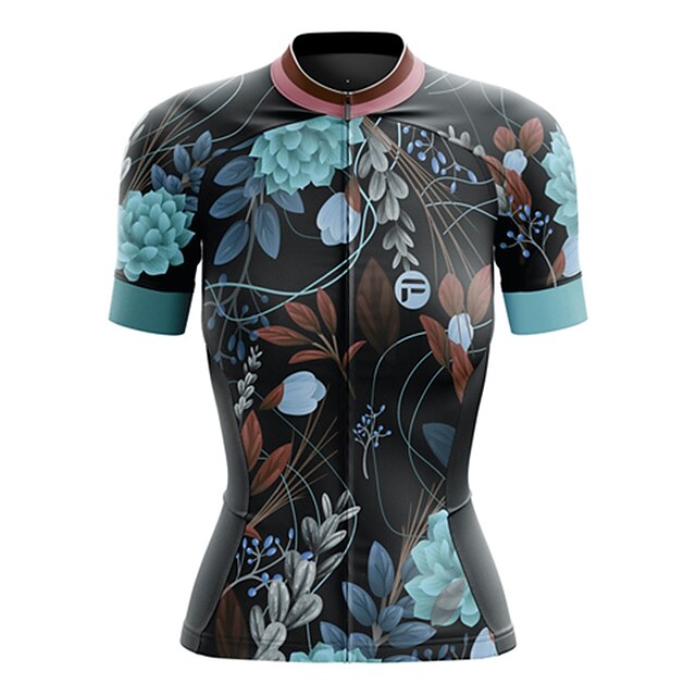 Women's Cycling Jersey Graphic Floral Botanical Funny Short