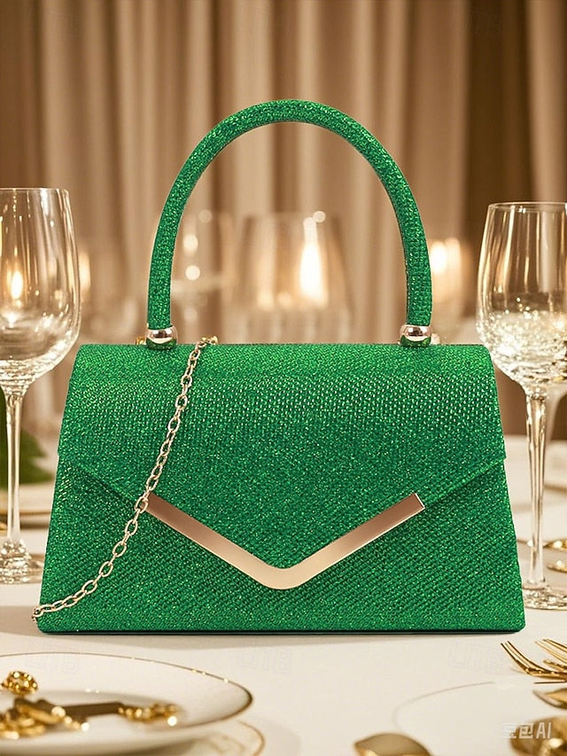 Chain Glitter – Bag with Women's Evening Clutch Strap