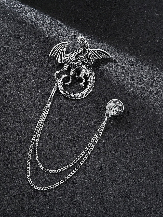 Christmas Lapel Pin with Men's Brooch Deer