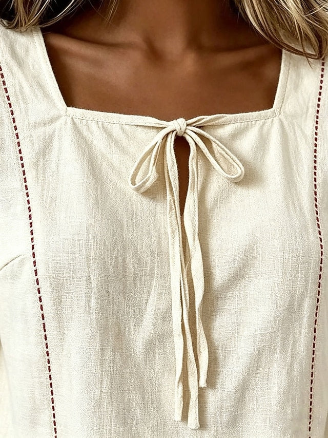 Women's Shirt Blouse Plain Striped Stylish Classic Modern