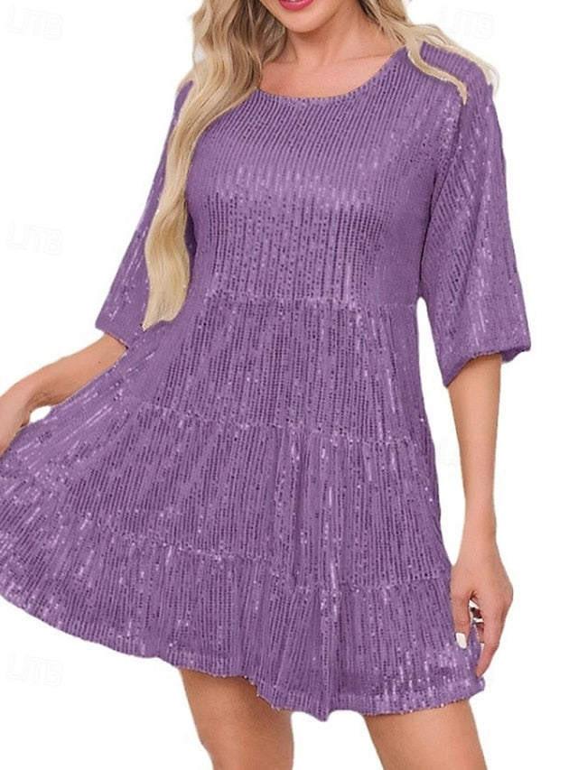 Women's Mini Dress Sequin Dress Party Dress Elegant Dress