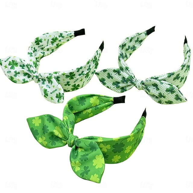 St. Patrick's Day Headbands for Women Girls, Green Shamrock