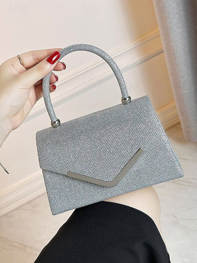 Chain Glitter – Bag with Women's Evening Clutch Strap
