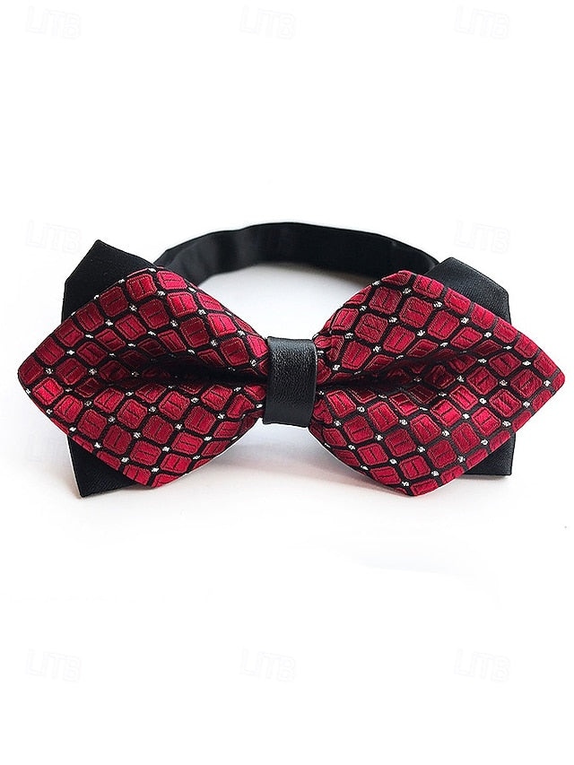 Bow Pattern Tie Geometric Men's with Christmas