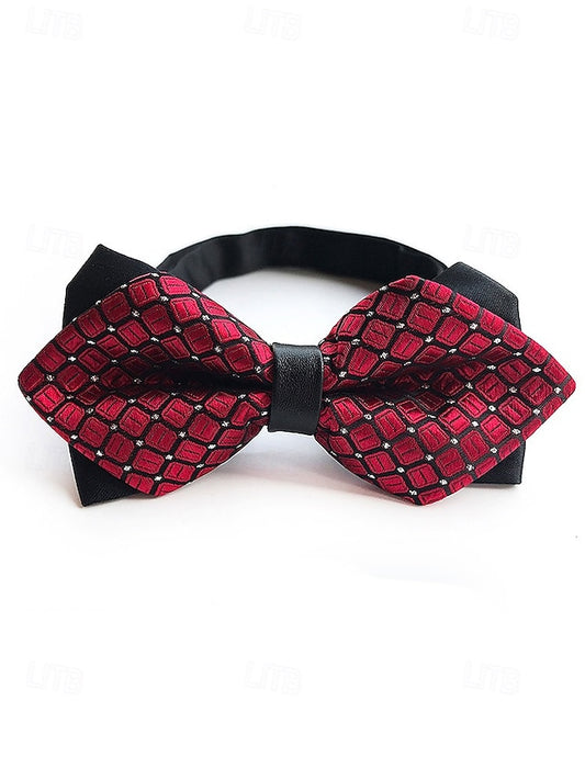 Bow Pattern Tie Geometric Men's with Christmas