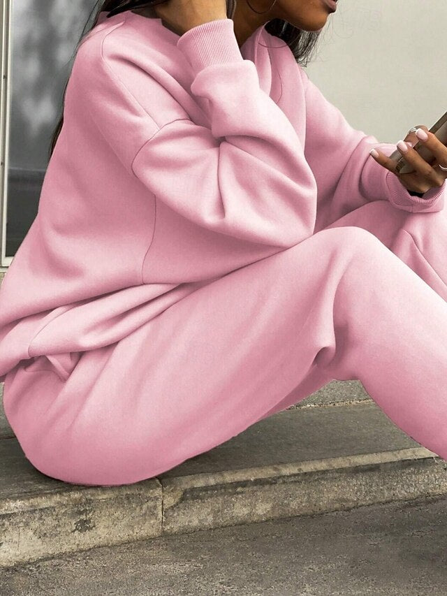 Women's Two Piece Sets Tracksuit Pants Sets Long Sleeve