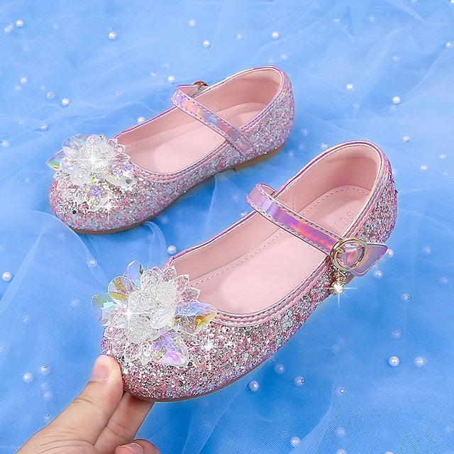 Portable Girls' Princess Walking Flats Leather PU Shoes