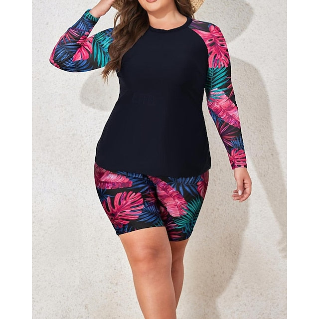 Women's Standard Rash Guard Plus Size Bathing Suites
