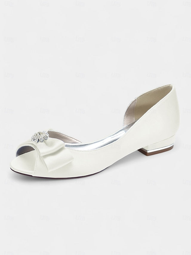 with in sparkling flats luxurious a satin Elegant crafted