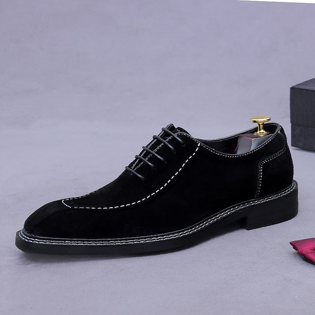 Shoes Genuine Leather Men's - Suede Cowhide Classic Derby