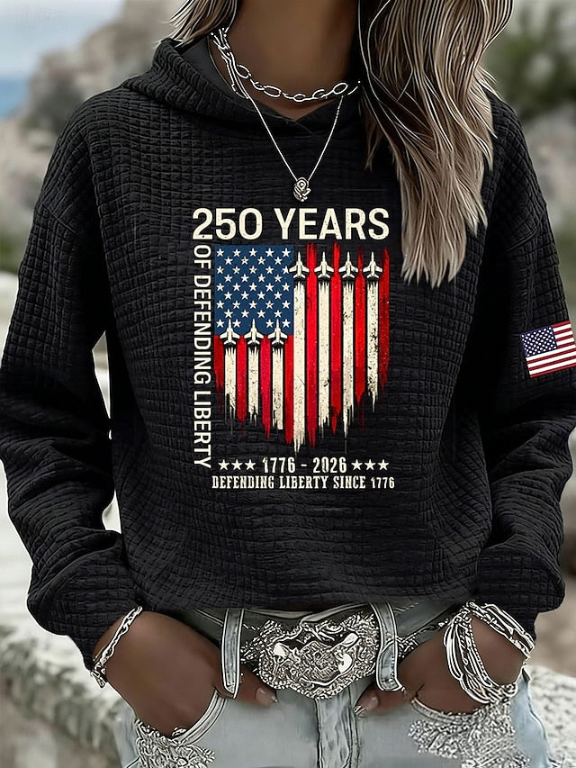 Independence Day Patriotic Shirt Women's Pullover Hoodie