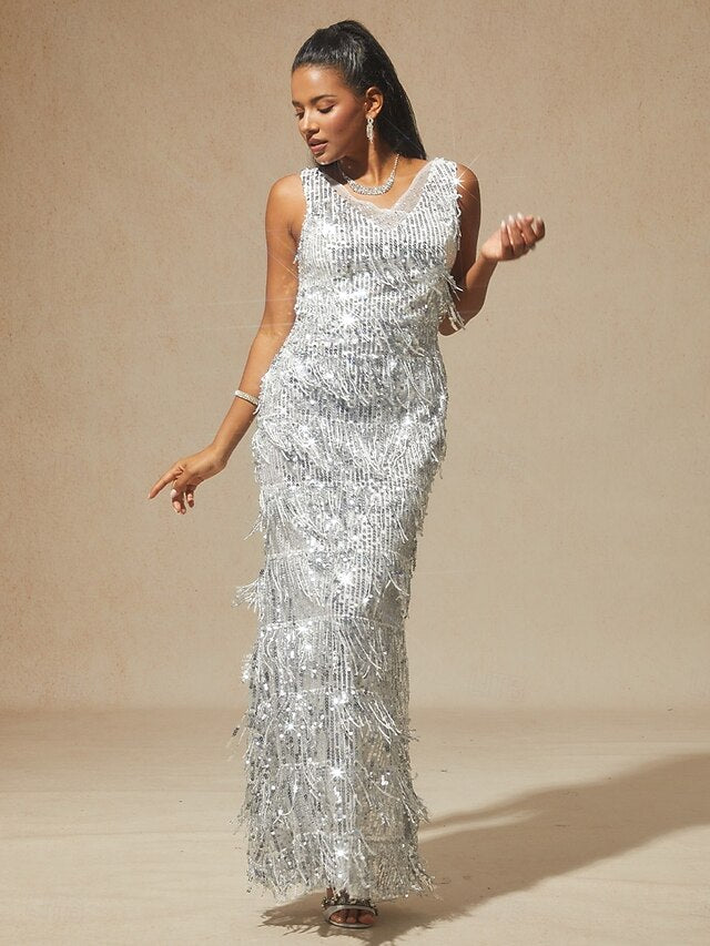 Christmas Women's Maxi Dress Sequin Dress Shift Dress