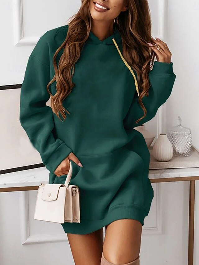 Women's Mini Dress Hoodie Dress Casual Dress Fashion Modern