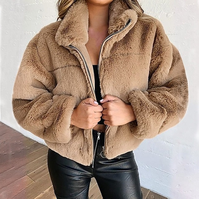 Fur Warm Faux Winter Coat Women's Teddy