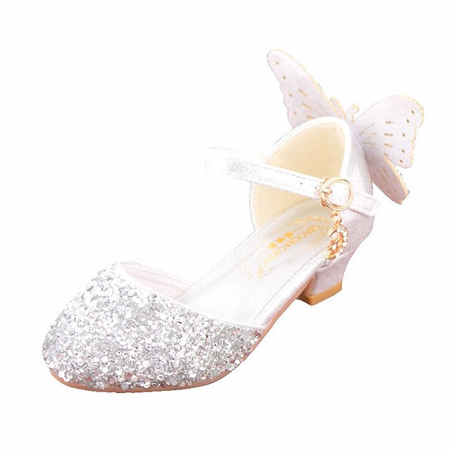 Flats – Girls' Butterfly-Embellished Sparkling Ballet