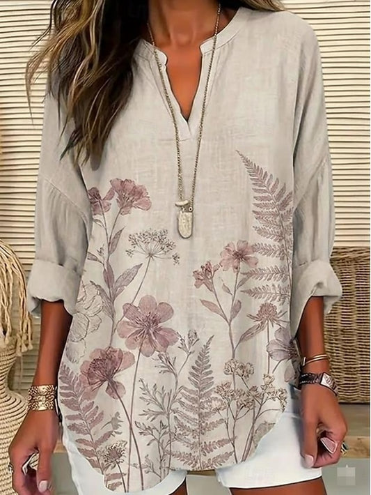Women's Shirt Tunic Print Floral Graphic Bohemia Daily
