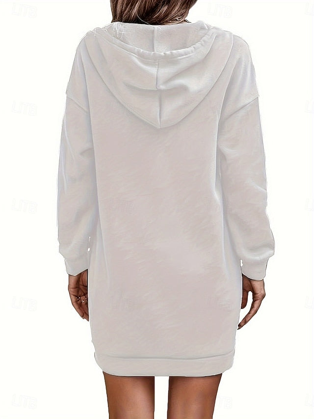 Women's Hoodie Dress Mini Dress Shift Dress Casual Daily