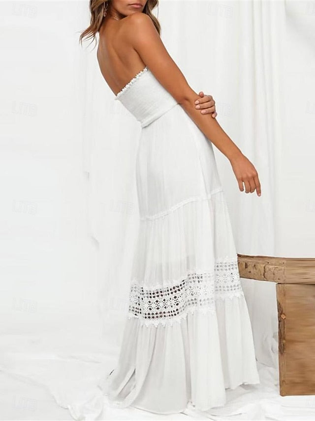 Women's Long Dress Maxi Dress White Dress Casual Dress