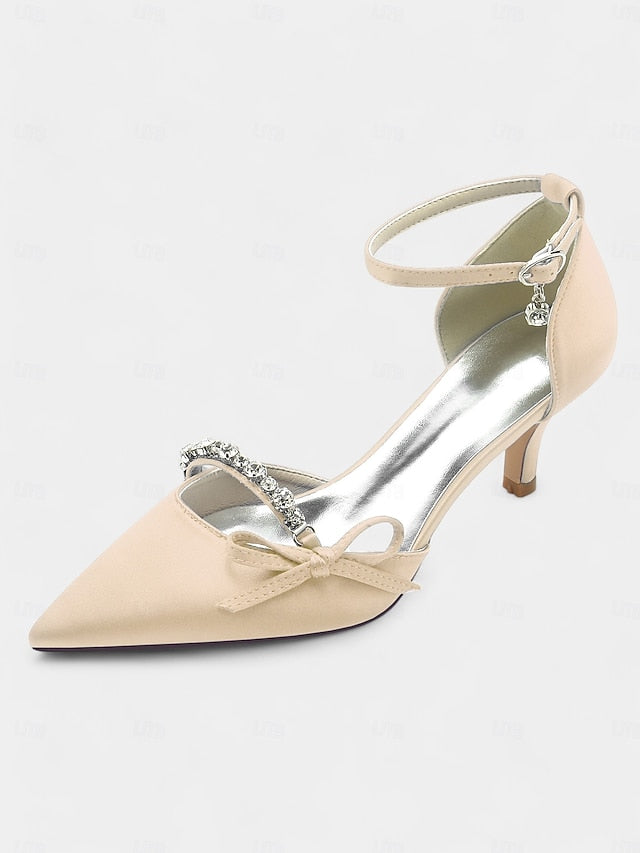 for Shoes Heel Pointed-Toe Wedding Women – Kitten Elegant