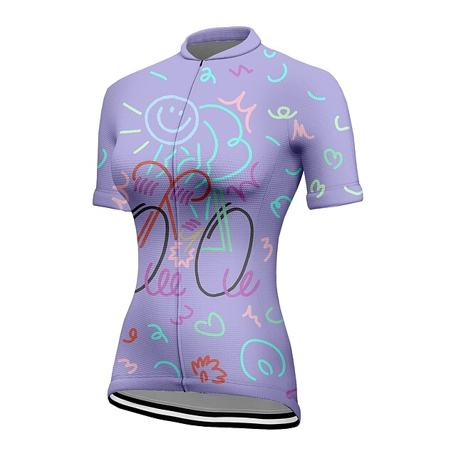 Women's Cycling Jersey Graffiti Short Sleeve Bike Jersey