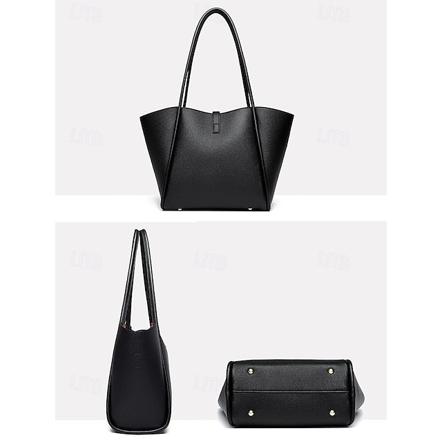 Leather Green Bag Tote Faux Women's