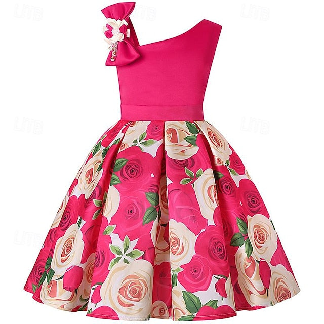 Flower Girls' Dress Party Easter Summer Sleeveless 3D