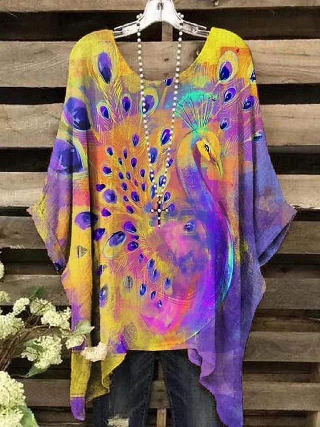Women's Boho Shirt Graphic Abstract Elegant Bohemia Active