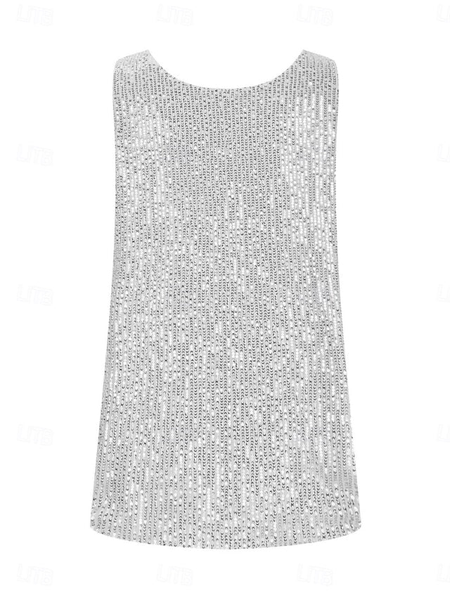 Women's Camisole Tank Top Sequins Solid Color Daily Casual