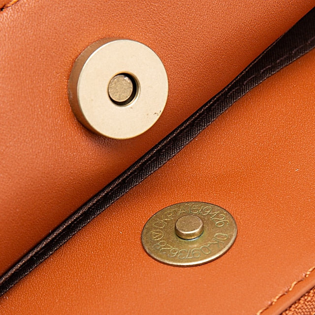 Schultertasche aus Leder für Damen im Vintage-Stil mit drei Lagen