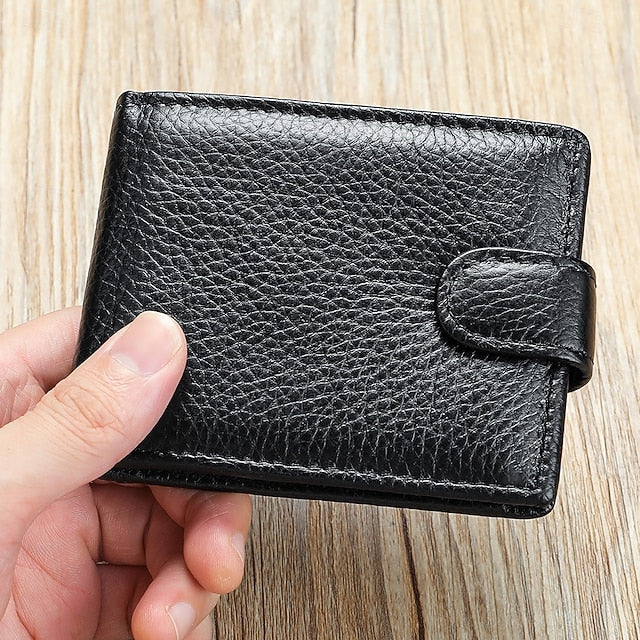 Genuine leather wallet top layer cowhide coin purse multi card