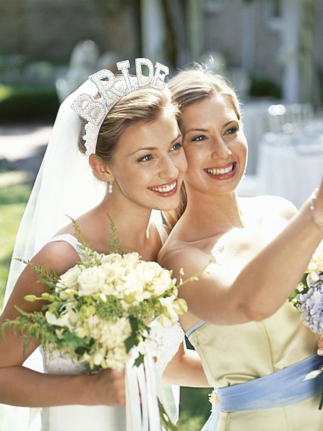 Pearl-Embellished with – Headband Veil 'BRIDE'