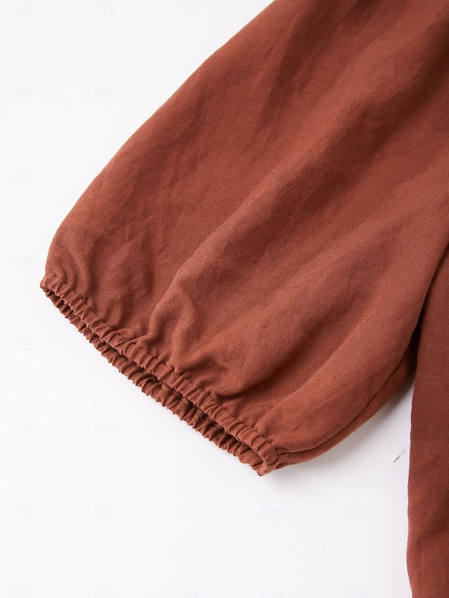 Lyocell-blend Smocked Blouse