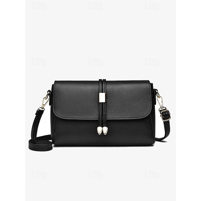 Burgundy Bags in Crossbody Leather Black Women's Faux and