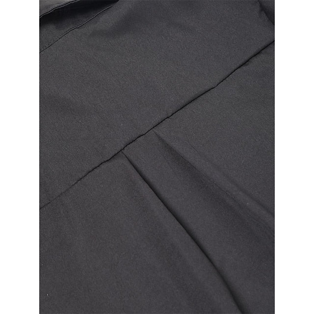 Women's Shirt Dress Casual Dress Shift Dress Pure Color