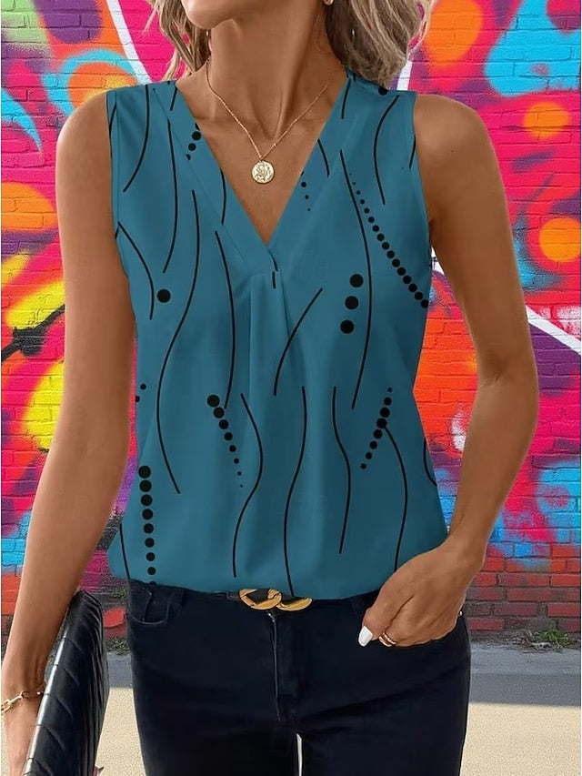 Women's Tank Top Graphic Geometric Abstract Elegant Vintage